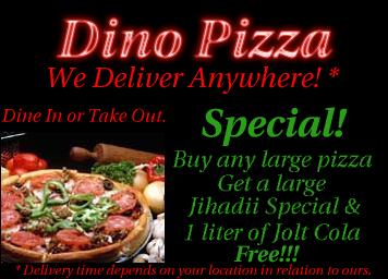Dino Pizza WE
DELIVER!
