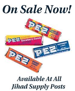 Pez. On Sale Now.Get It At Your Local Jihad Supply Store.